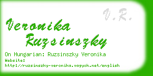 veronika ruzsinszky business card